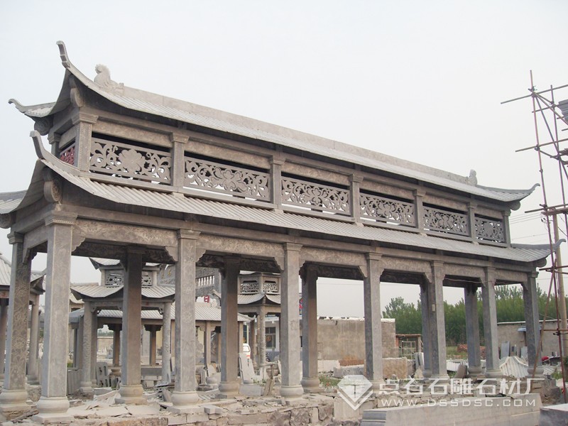 青石長廊 青石帶頂長廊