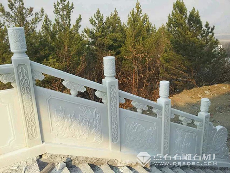 漢白玉欄桿 樓梯踏步欄桿