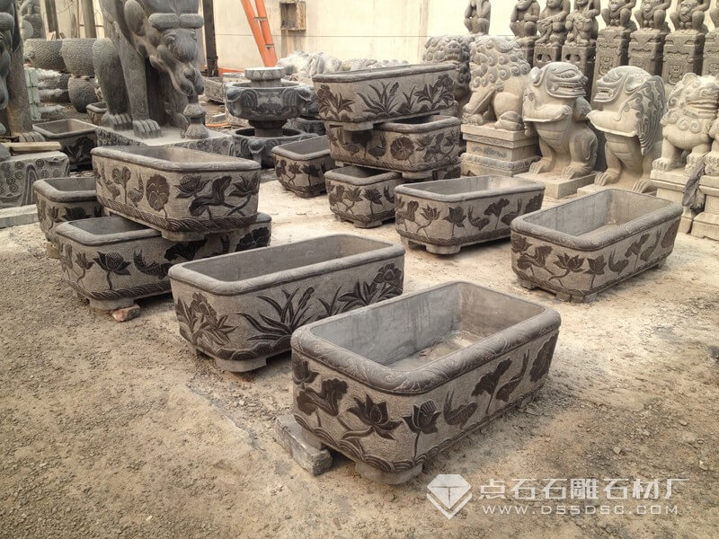 仿古魚缸 石雕魚缸