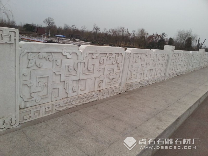 漢白玉欄桿 石質(zhì)河道護(hù)欄