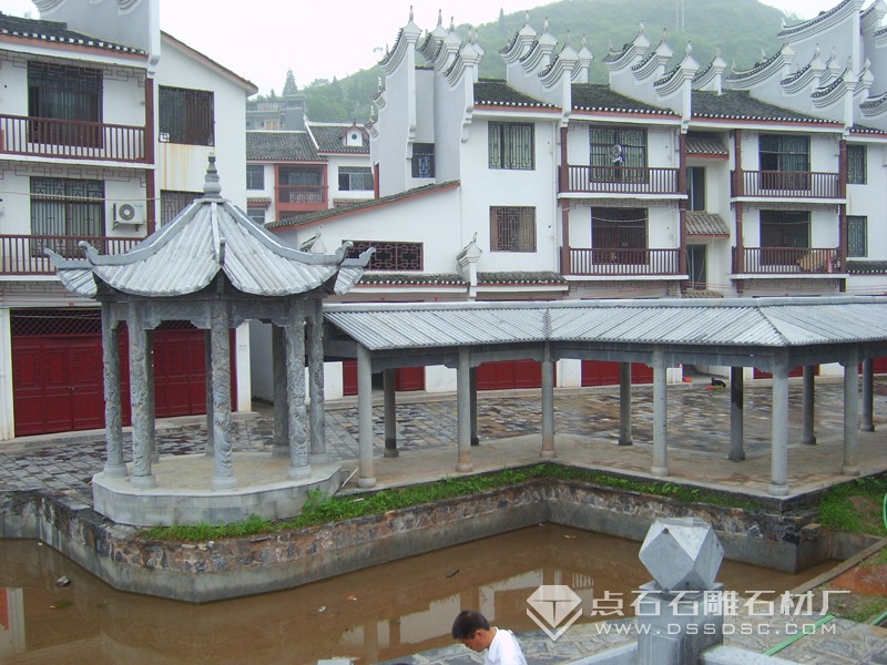 石長廊 石亭  青石長廊 涼亭