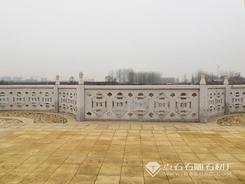 創意圓弧形花崗巖石材橋欄桿