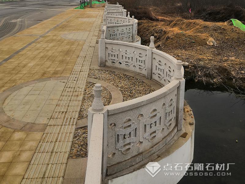 創意圓弧形花崗巖石材橋欄桿
