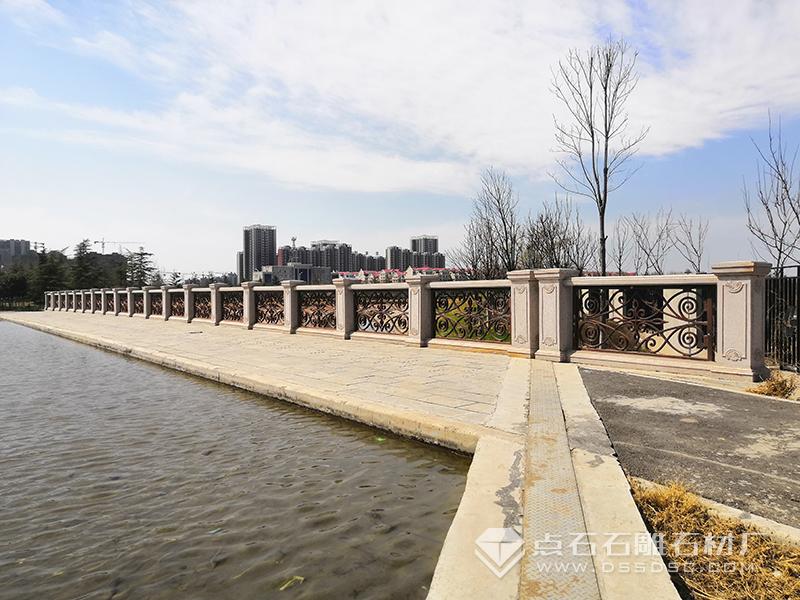 歐式石材鐵藝組合橋欄桿