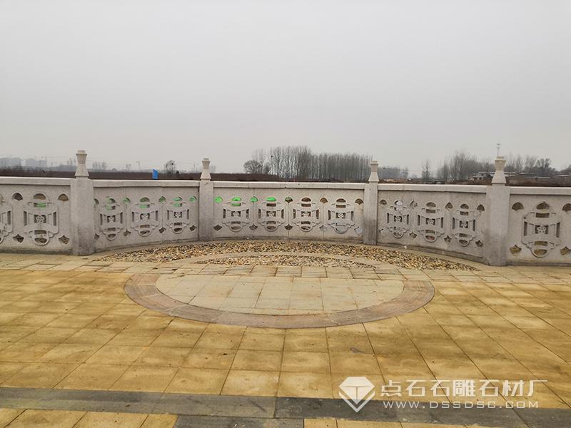 創意圓弧形花崗巖石材橋欄桿